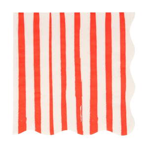 Papír szalvéta szett 16 db-os Red Stripe – Meri Meri