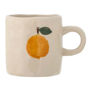 Fehér-narancssárga agyagkerámia bögre 230 ml Agnes – Bloomingville Mini