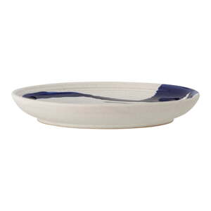 Fehér-kék agyagkerámia tányér ø 27 cm Okayama – Bloomingville