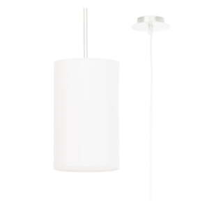 Fehér függőlámpa textil búrával ø 15 cm Volta – Nice Lamps