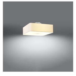 Fehér mennyezeti lámpa üveg búrával-textil búrával 45x45 cm Kortez – Nice Lamps