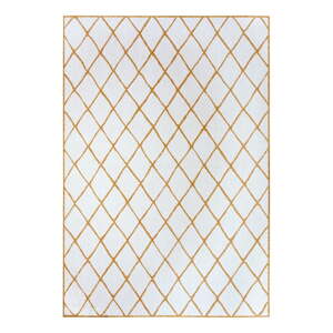 Okkersárga-fehér kültéri szőnyeg 200x290 cm Malaga – NORTHRUGS