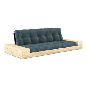 Kék kordbársony kinyitható kanapé 244 cm Base – Karup Design
