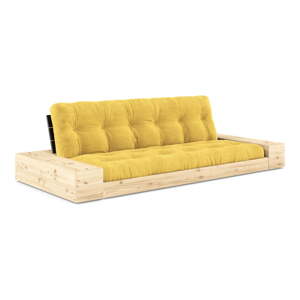Sárga kordbársony kinyitható kanapé 244 cm Base – Karup Design