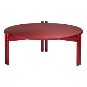 Piros borovi fenyő kerek dohányzóasztal ø 80 cm Sticks – Karup Design