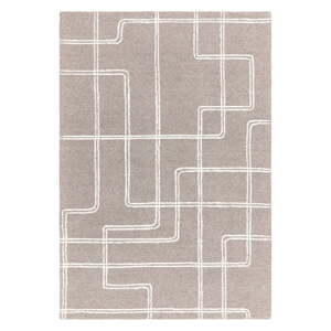 Világosszürke kézzel készített  gyapjú szőnyeg 160x230 cm Ada – Asiatic Carpets