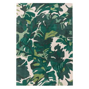 Sötétzöld kézzel készített  gyapjú szőnyeg 160x230 cm Matrix – Asiatic Carpets