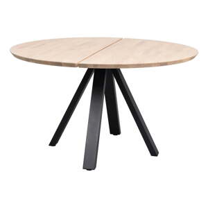 Natúr színű kerek étkezőasztal tölgyfa asztallappal ø 130 cm Carradale – Rowico