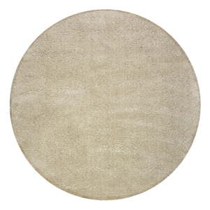 Bézs mosható kerek szőnyeg újrahasznosított szálakból 133x133 cm Fluffy – Flair Rugs