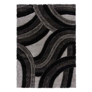 Fekete-szürke kézi szövésű szőnyeg újrahasznosított szálakból 120x170 cm Velvet – Flair Rugs