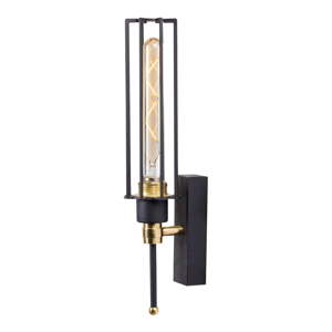 Fekete-aranyszínű fali lámpa ø 8 cm Fellini – Opviq lights