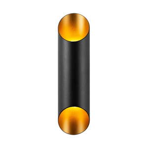Fekete-aranyszínű fali lámpa ø 8 cm Cut – Opviq lights