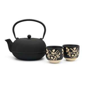Fekete porcelán-öntöttvas teázó szett Sichuan – Bredemeijer