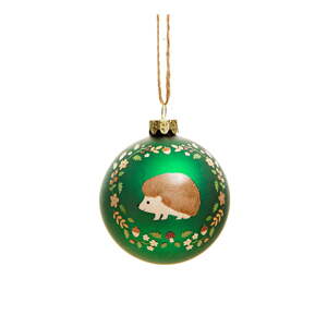 Üveg karácsonyfadísz Woodland Hedgehog – Sass & Belle
