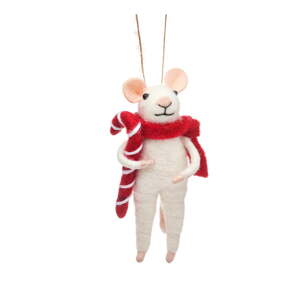 Textil karácsonyfadísz Mouse – Sass & Belle