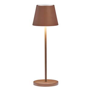 Barna LED asztali lámpa fém búrával (magasság 34 cm) Cosenza – Fischer & Honsel