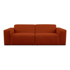 Téglavörös buklé kanapé 228 cm Roxy – Scandic