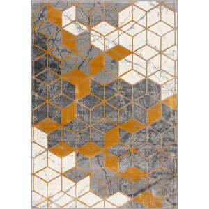 Okkersárga-szürke szőnyeg 80x150 cm Soft – FD