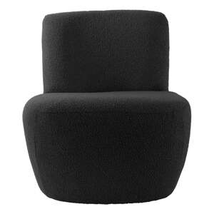 Fekete buklé fotel Ada – Leitmotiv