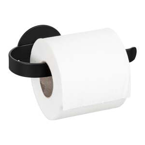 Matt fekete öntapadós fém WC-papír tartó Bivio – Wenko