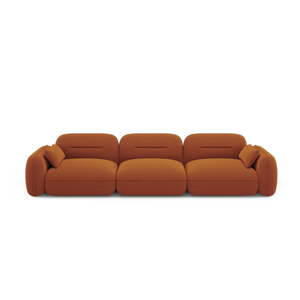 Narancssárga bársony kanapé 320 cm Audrey – Interieurs 86