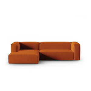 Narancssárga bársony sarokkanapé Mackay – Cosmopolitan Design