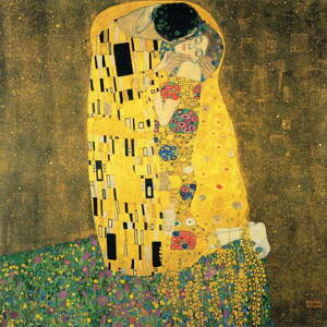Gustav Klimt The Kiss másolat, 30 x 30 cm