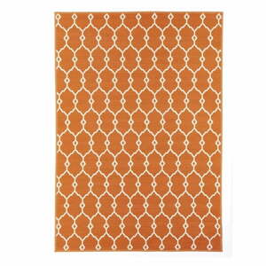 Trellis narancssárga kültéri szőnyeg, 133 x 190 cm - Floorita