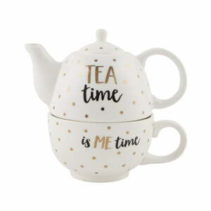 Tea Time agyagkerámia teáskanna csészével - Sass & Belle