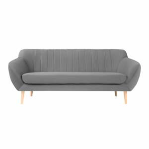 Sardaigne szürke bársony kanapé, 188 cm - Mazzini Sofas
