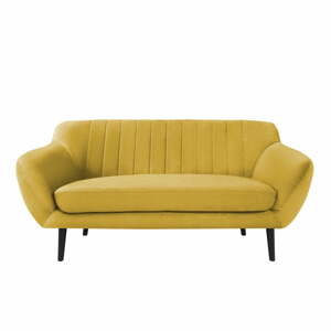 Toscane sárga bársony kanapé, 158 cm - Mazzini Sofas