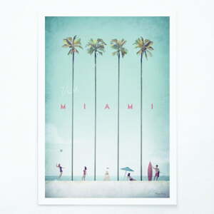 Poszter Miami, 50x70 cm - Travelposter