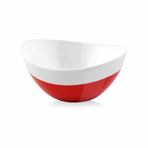 Livio Duo piros-fehér tálka, 28 cm