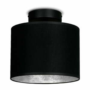 MIKA XS CP fekete mennyezeti lámpa, ezüstszínű részletekkel, ⌀ 20 cm - Sotto Luce