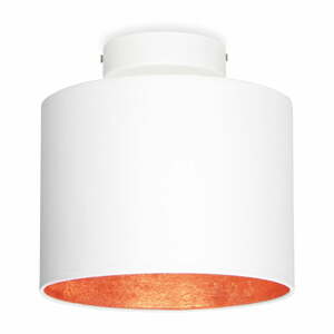 MIKA XS fehér mennyezeti lámpa rézszínű részletekkel, ⌀ 20 cm - Sotto Luce