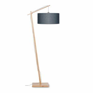 Andes állólámpa sötétszürke búrával és bambusz lámpatesttel - Good&Mojo